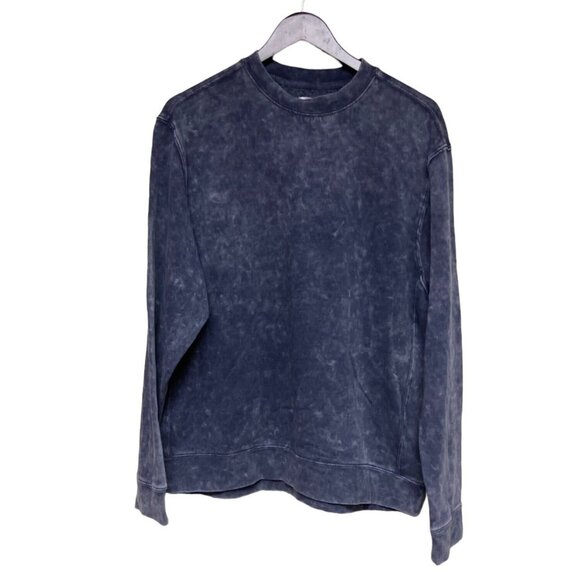 And Now This Acid Wash Fleece Crewneck Sweatshirt Men's Size Medium Blue NEW NWT - Picture 2 of 9